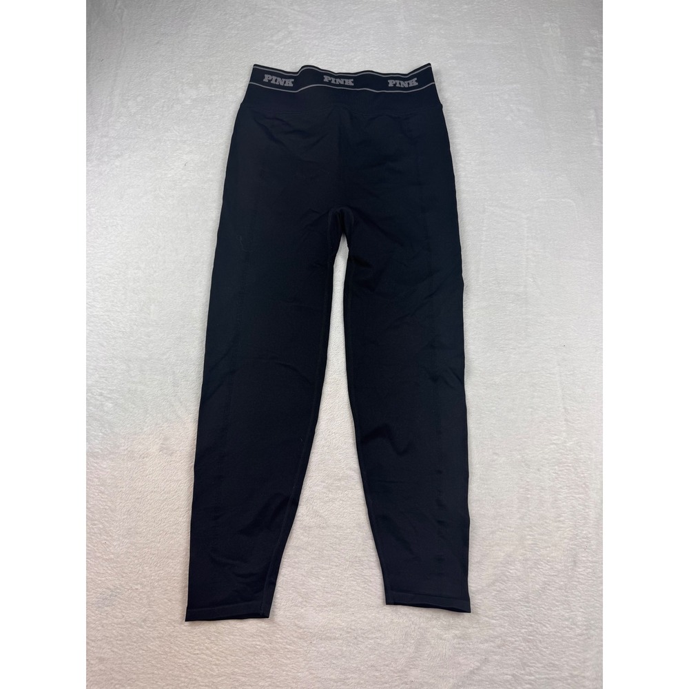 Pink Victoria's Secret Seamless Logo Waistband Leggings Black XL Activewear